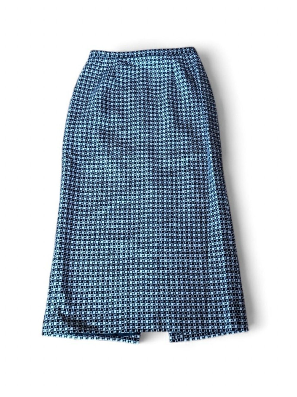 Vintage 90s Talbots wool skirt with black and white pattern